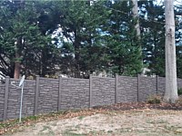<b>6 foot high Dark Brown Simtek Allegheny Ecostone composite style fencing</b>